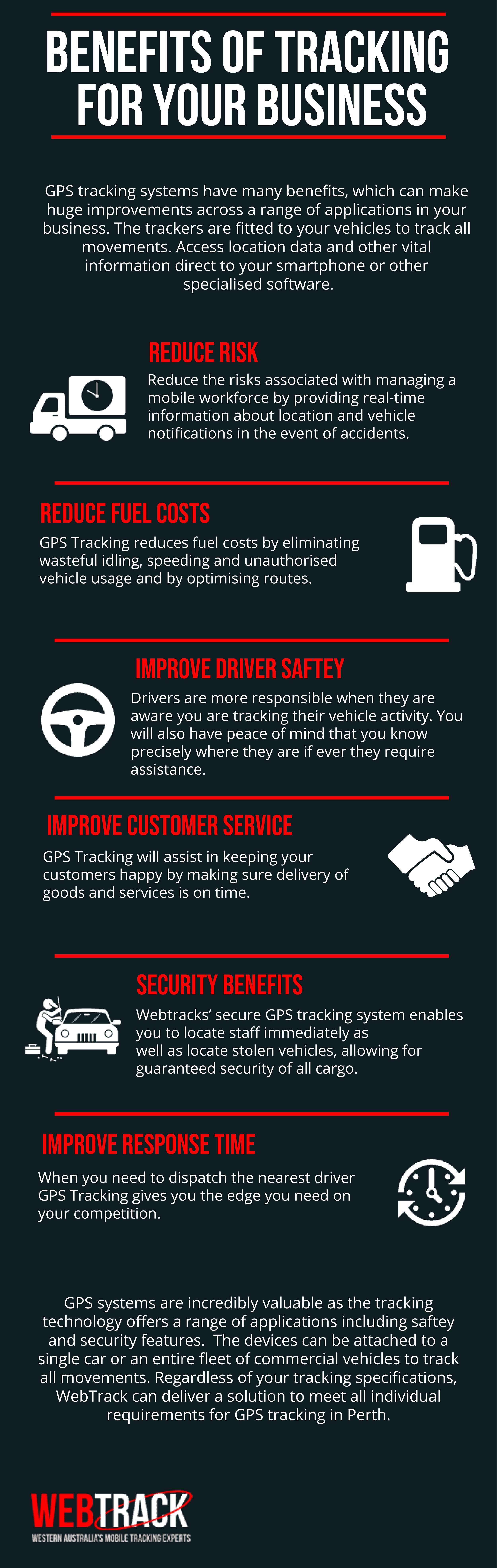 benefits of gps tracking infographic