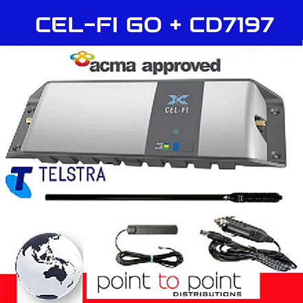 Cel-Fi GO Telstra Maxi 4WD/Trucker Vehicle Pack incl the elite 114cm RFI CD7197-B (7.5dBi) Antenna